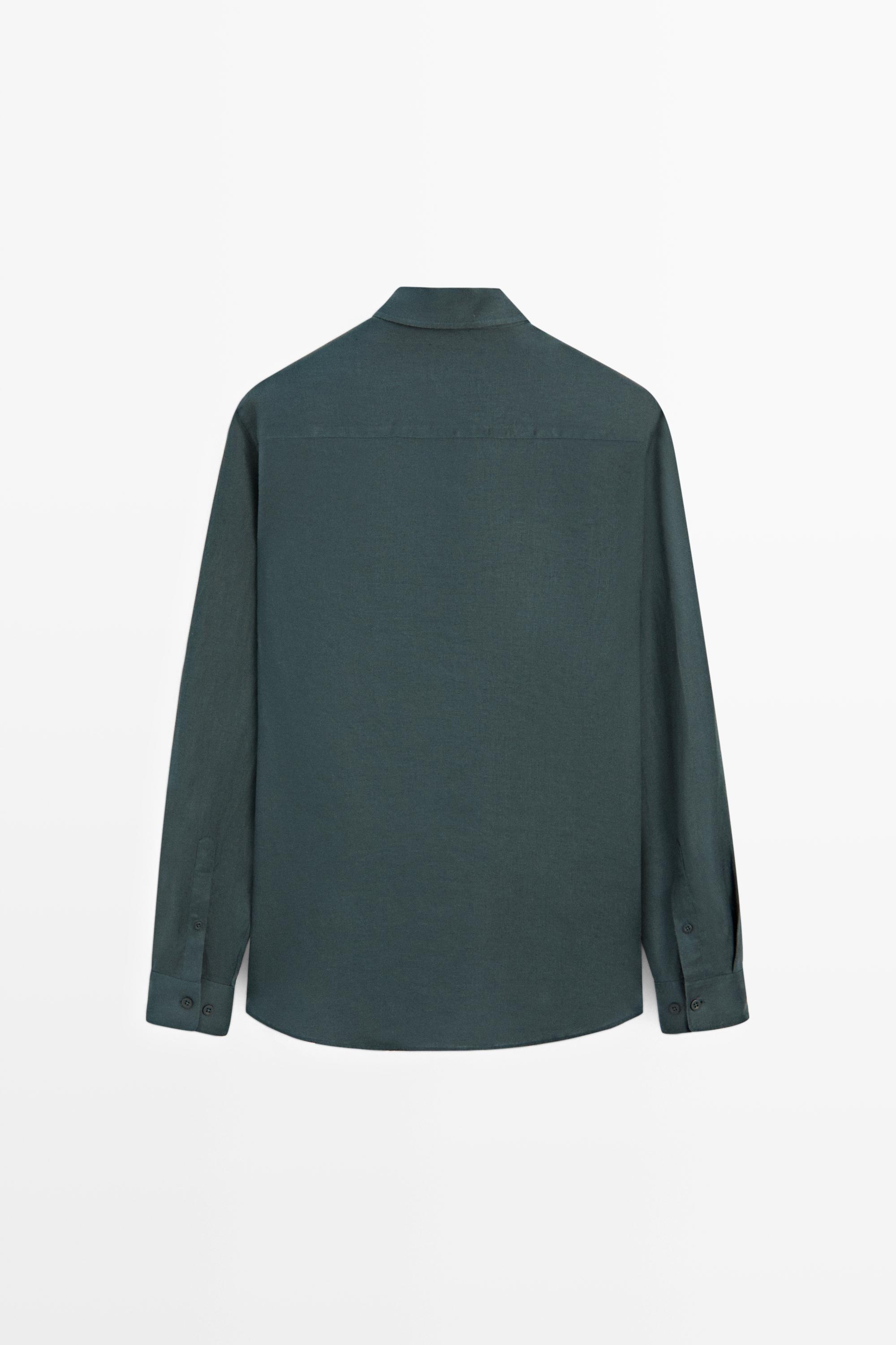 Slim fit 100% linen shirt